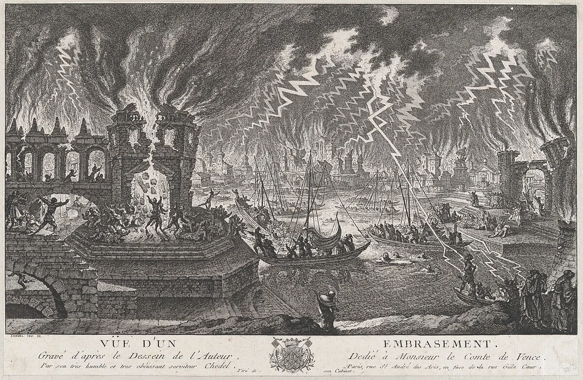 Vue d'un embrasement — Quentin Pierre Chedel