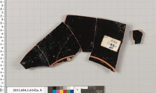 Terracotta fragments of a kylix (drinking cup)