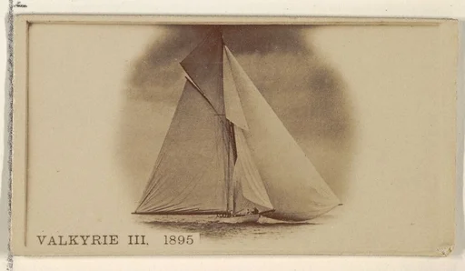 Valkyrie III, 1895, from the Famous Ships series (N50) for Virginia Brights Cigarettes