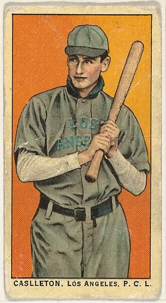 Castleton, Los Angeles, Pacific Coast League, from the "Obak Baseball Players" set (T212), issued by the American Tobacco Company to promote Obak Mouthpiece Cigarettes — American Tobacco Company