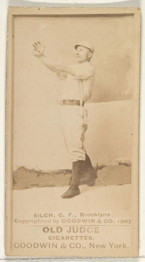 Silch, Center Field, Brooklyn Bridegrooms, from the Old Judge series (N172) for Old Judge Cigarettes