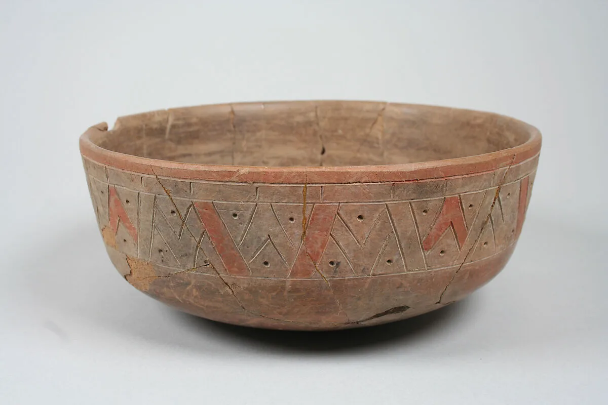 Incised bowl with geometric pattern — Unknown