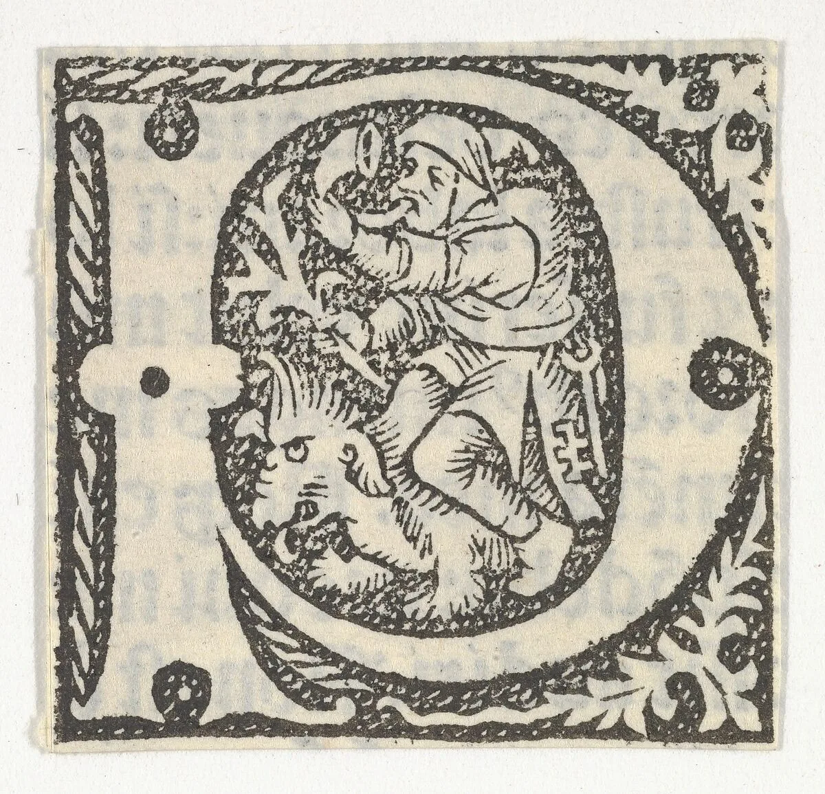 Decorated Roman alphabet — Anonymous, French, 15th century