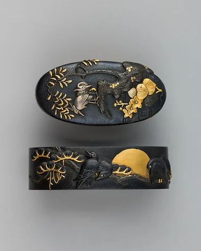 Sword-Hilt Collar and Pommel (Fuchigashira)