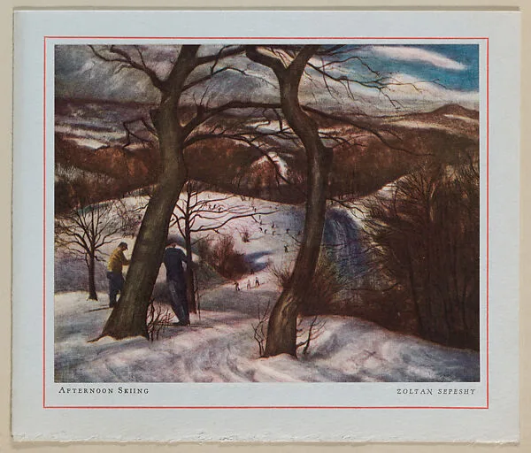 Christmas Card (Afternoon Skiing) — American Artists Group|Zoltan Sepeshy