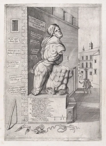 Speculum Romanae Magnificentiae: Statue of Pasquin in the House of Cardinal Ursino