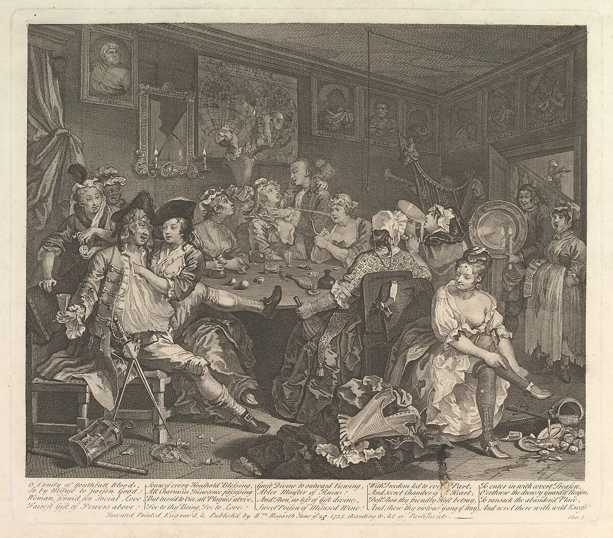 A Rake's Progress, Plate 3 — William Hogarth|Dr. John Hoadley