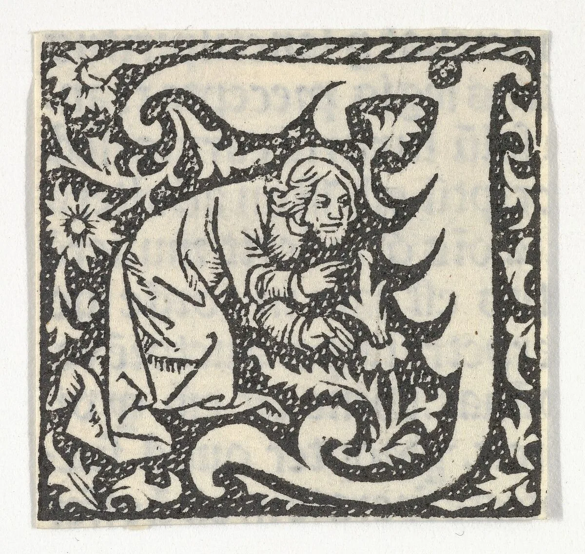 Decorated Roman alphabet — Anonymous, French, 15th century