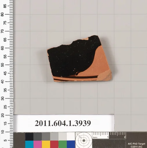 Terracotta fragment of a kylix (drinking cup)