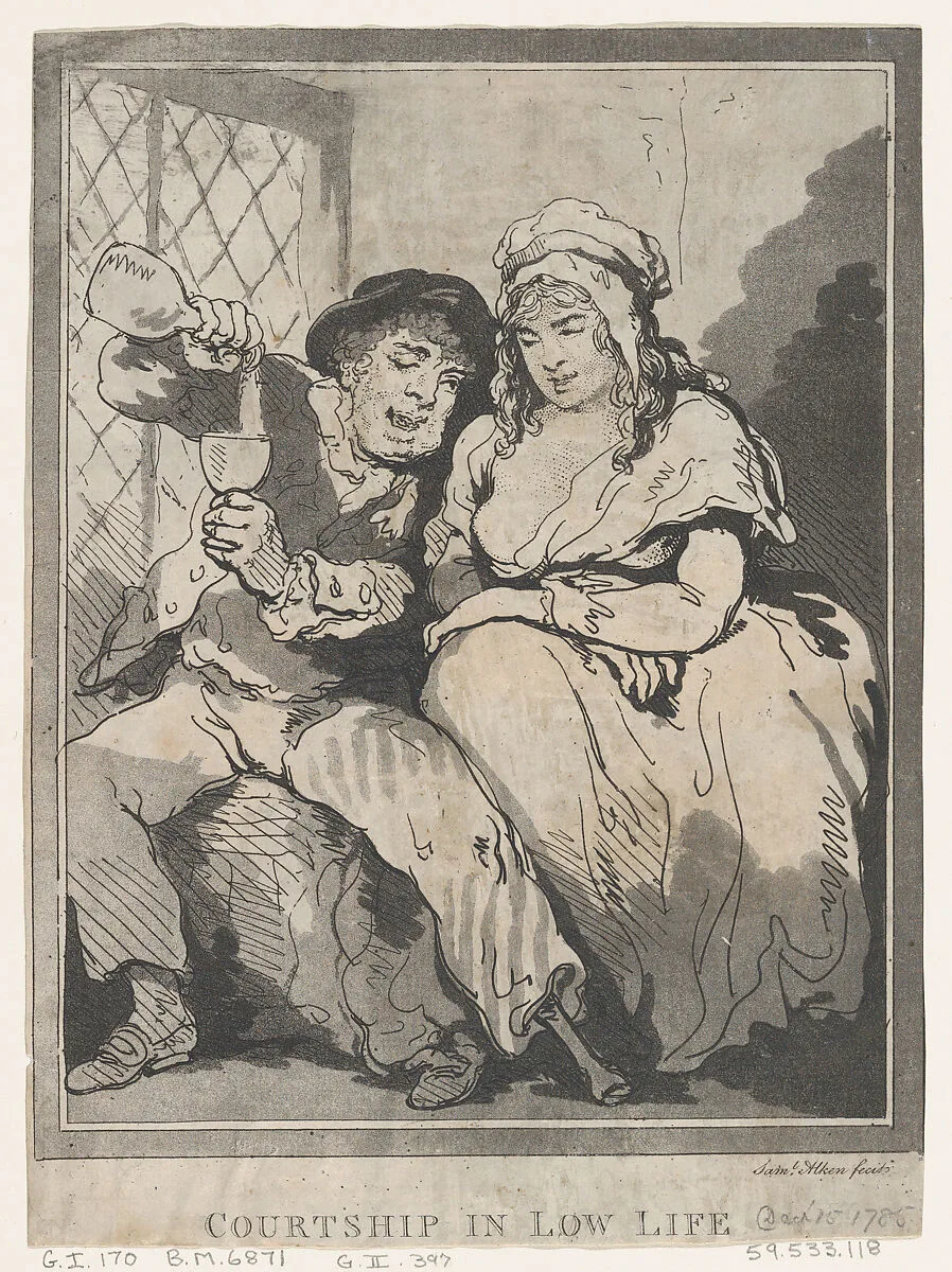 Courtship in Low Life — Thomas Rowlandson|Samuel Alken