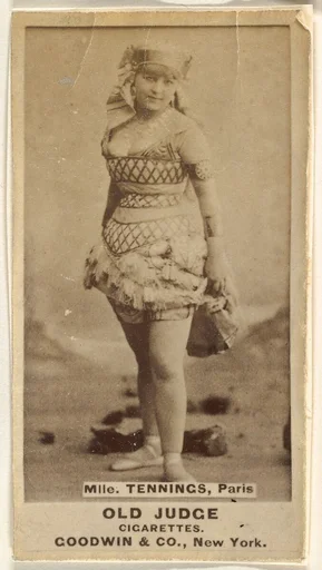 Mlle. Tennings, Paris, from the Actors and Actresses series (N171) for Old Judge Cigarettes
