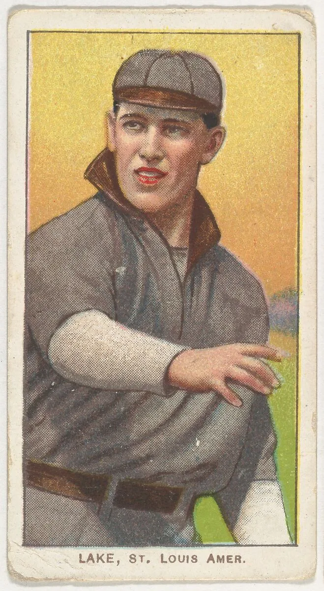 Lake, St. Louis, American League, from the White Border series (T206) for the American Tobacco Company — American Tobacco Company