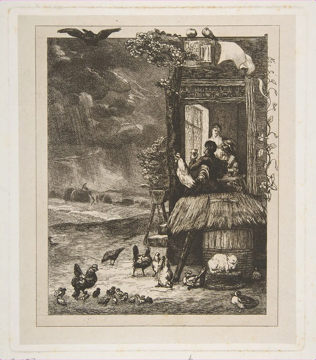L'orage — Félix Bracquemond|Charles Desforges de Vassens