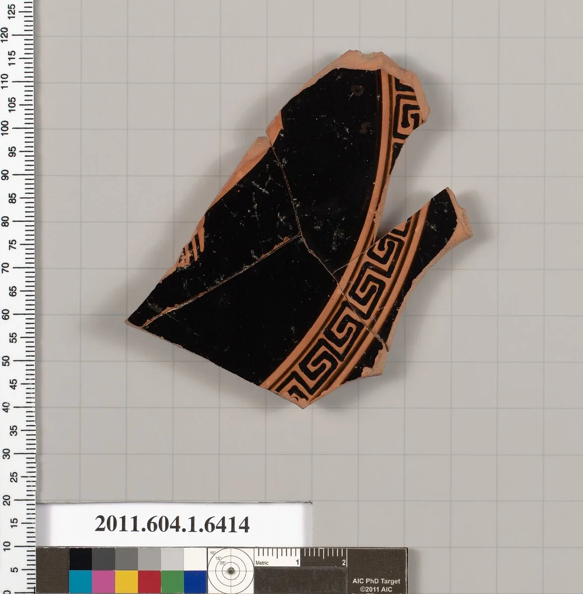 Terracotta fragment of a kylix (drinking cup) — Antiphon Painter