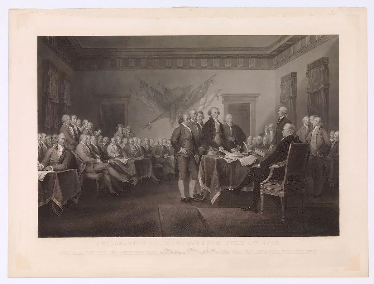 The Declaration of Independence, July 4, 1776 — John Trumbull|Waterman Lilly Ormsby|Cole & Co., Brooklyn, New York