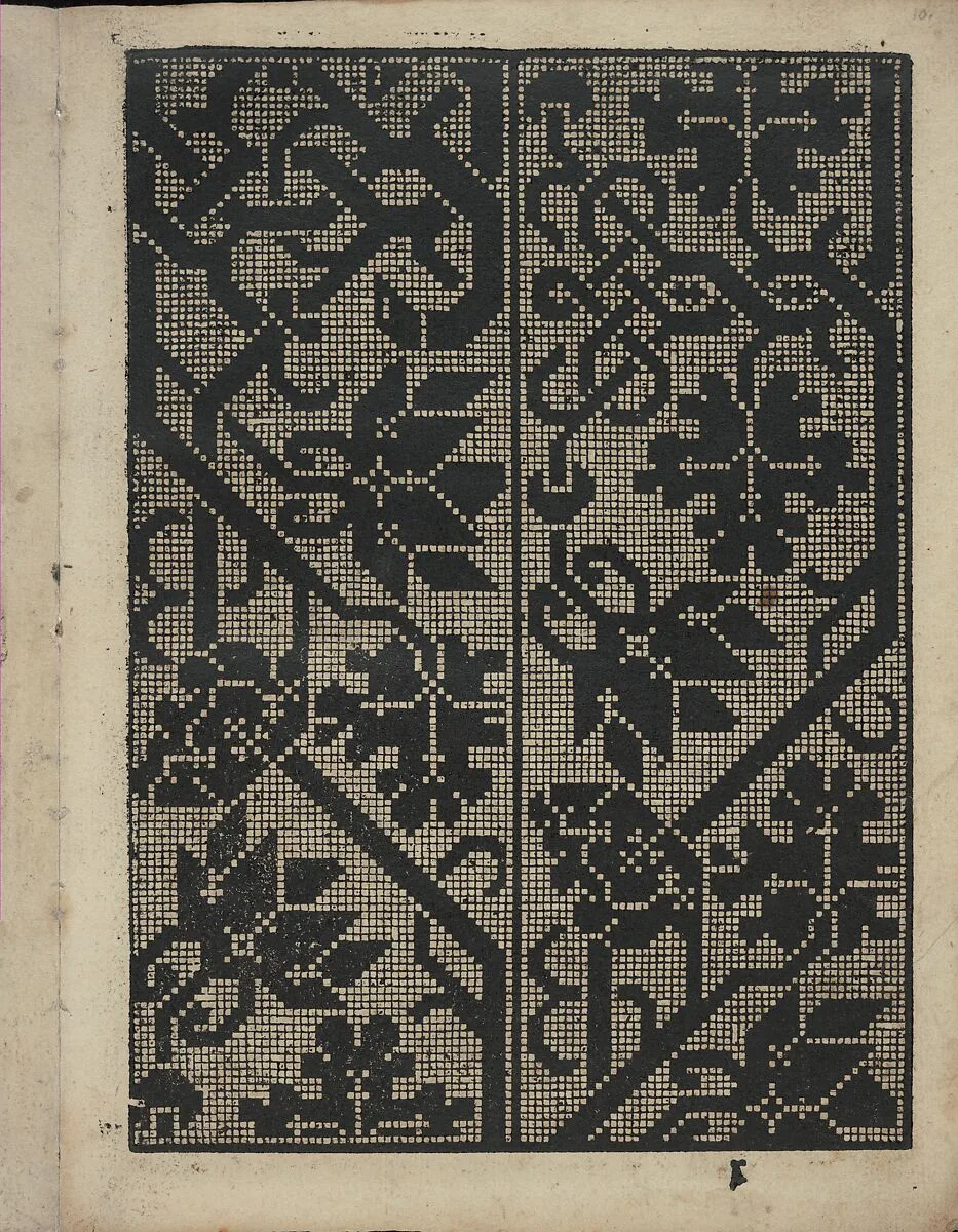 Libbretto nouellamete composto per maestro Domenico da Sera...lauorare di ogni sorte di punti, page 10 (recto) — Domenico da Sera