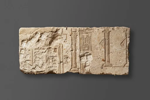 Relief with temple doorway and columns