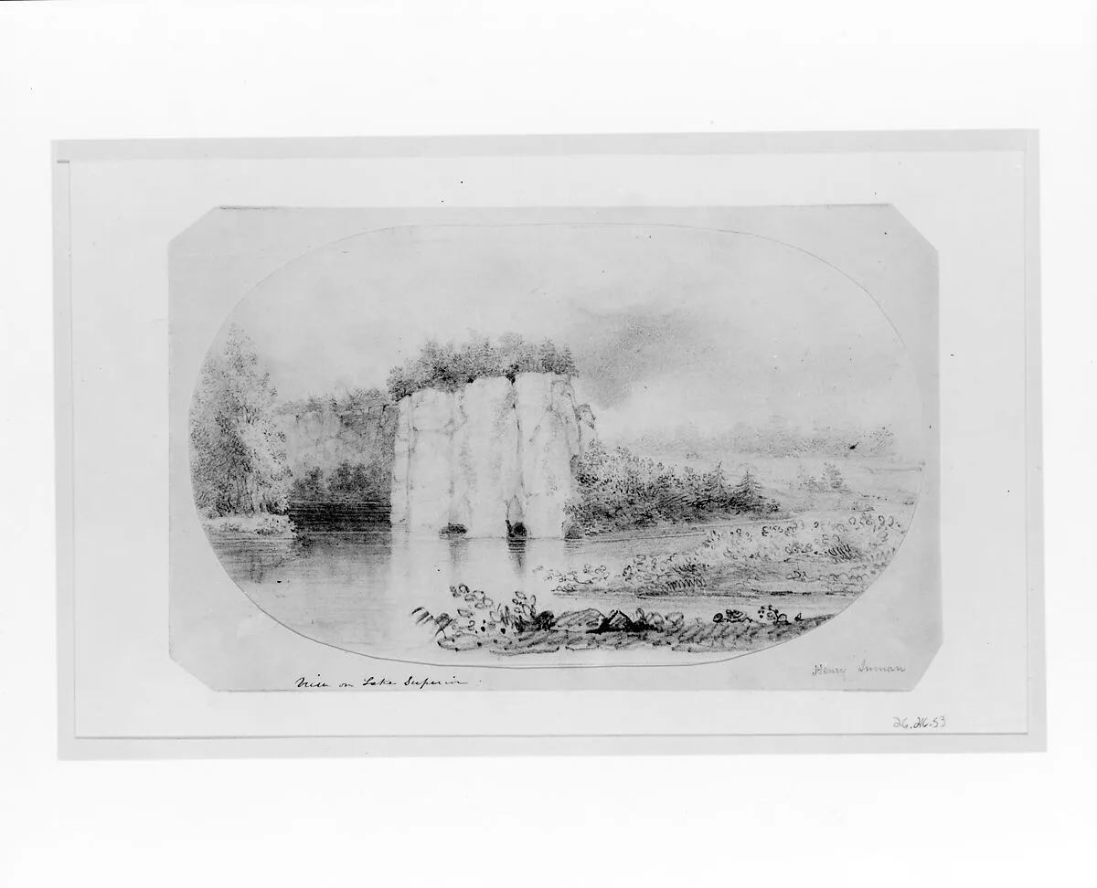 View on Lake Superior (from McGuire Scrapbook) — Henry Inman