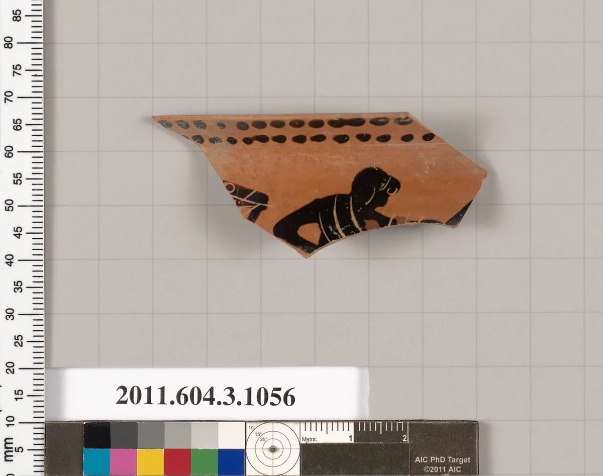 Terracotta fragment of a mastoid (drinking cup with narrow base) — Unknown