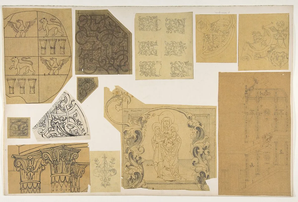 Twelve ornamental designs for the decoration of interiors — Jules-Edmond-Charles Lachaise|Eugène-Pierre Gourdet