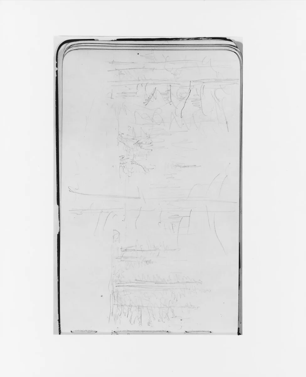 Sketch of Forest Scenery (from Sketchbook) — Albert Bierstadt