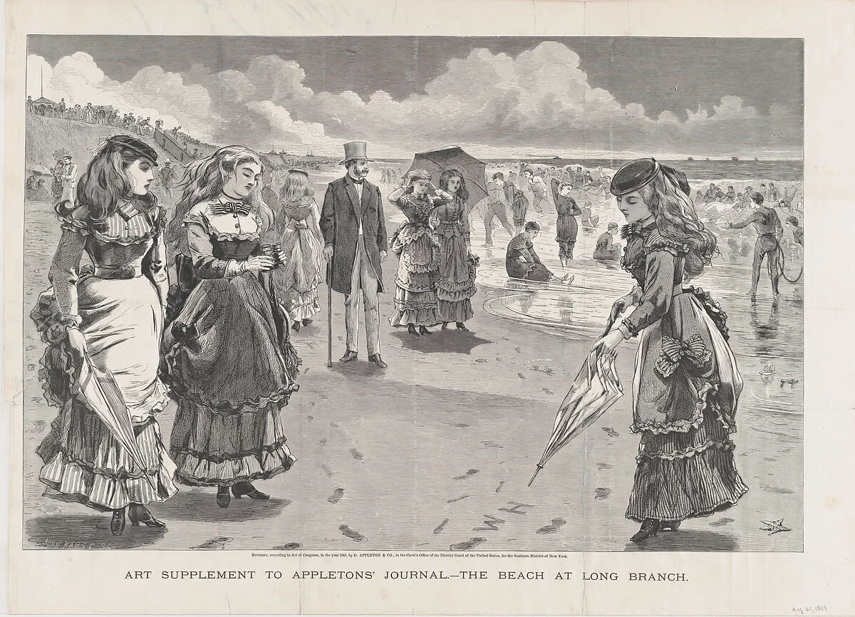 The Beach at Long Branch (from "Appleton's Journal," Vol. II) — Winslow Homer|John Karst|D. Appleton & Co.