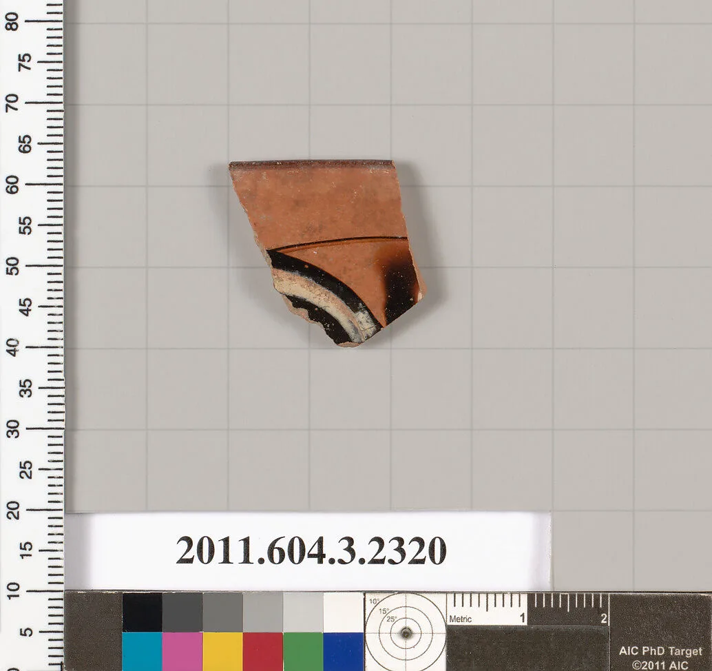 Terracotta rim fragment of a kylix: eye-cup (drinking cup) — Unknown