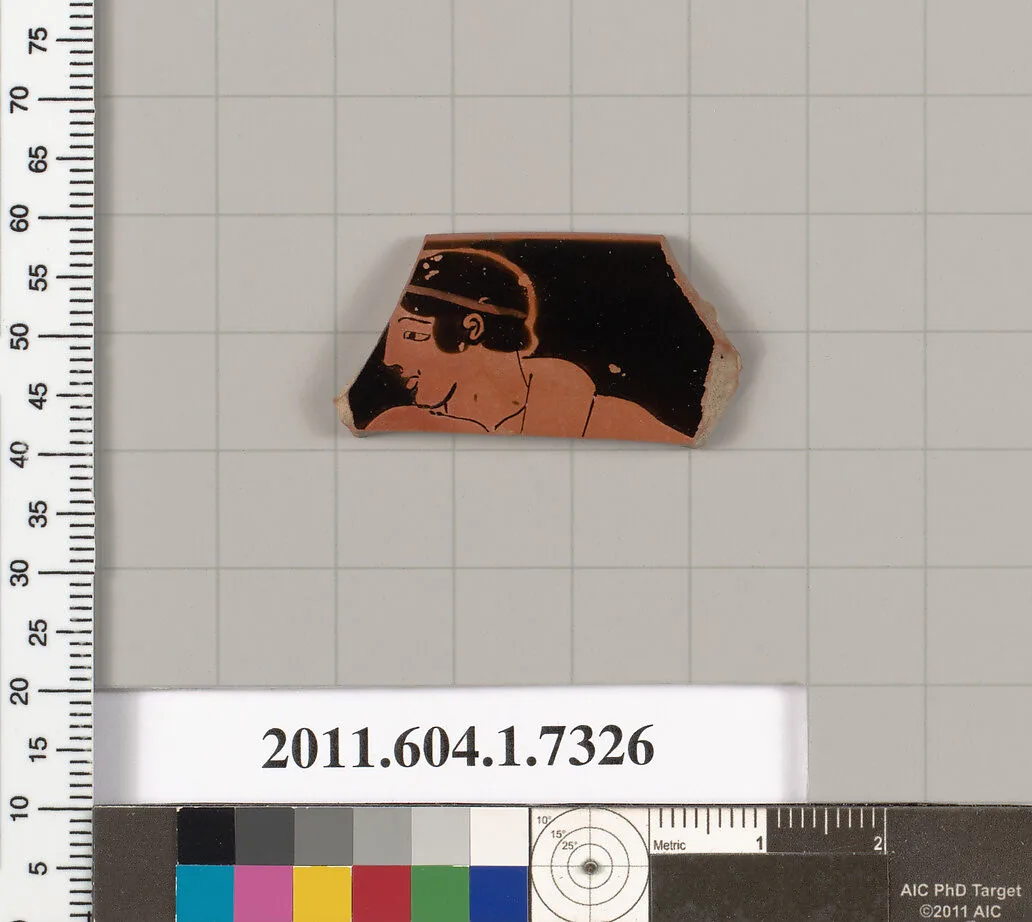 Terracotta rim fragment of a kylix (drinking cup) — Unknown