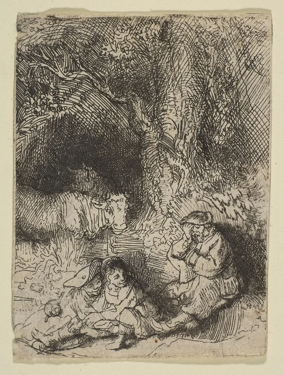 The Sleeping Herdsman — Rembrandt (Rembrandt van Rijn)