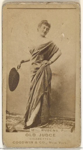 Mlle. Rubens, from the Actors and Actresses series (N171) for Old Judge Cigarettes