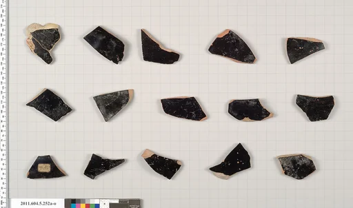 Terracotta fragments of kylikes (drinking cups)