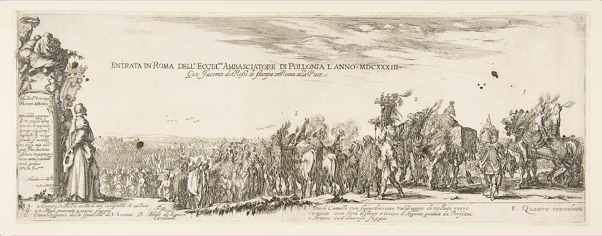 Entrance of the Polish Legation into Rome — Stefano della Bella