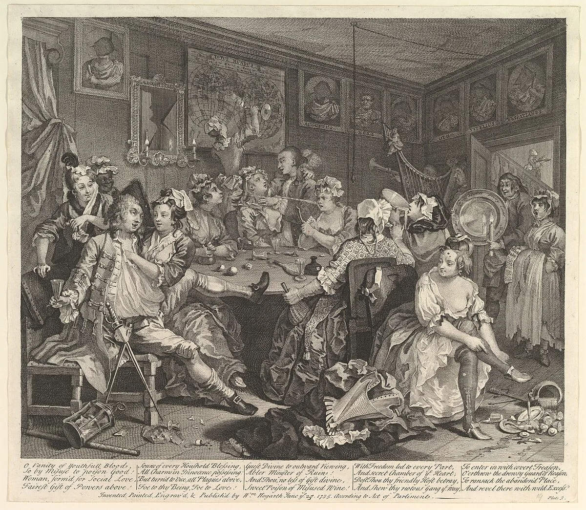 A Rake's Progress, Plate 3 — William Hogarth|Dr. John Hoadley
