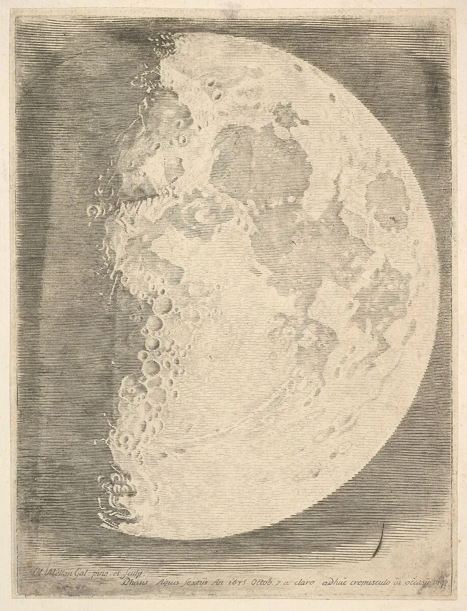 The Moon in its First Quarter — Claude Mellan