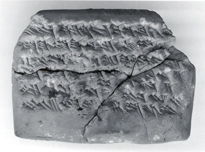 Cuneiform tablet: field survey — Unknown