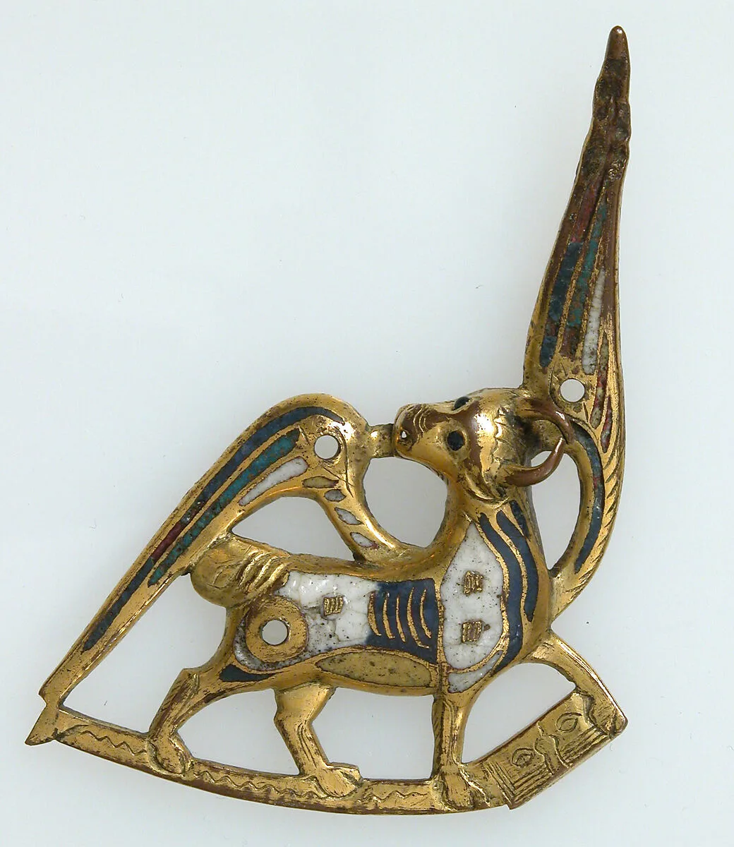 The Ox of Saint Luke (one of two appliqués from a book cover) — Unknown