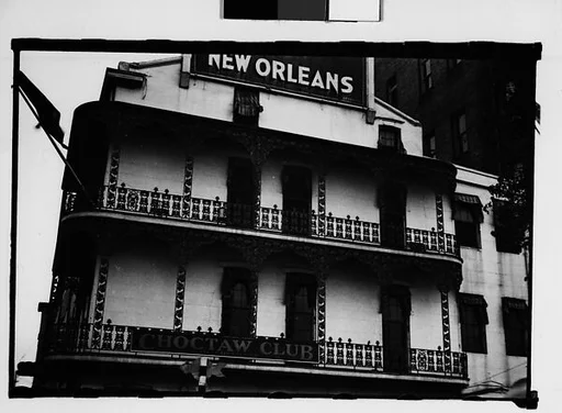 [Cast-Iron Balconies on Upper Floors of The Choctaw Club, New Orleans, Louisiana]