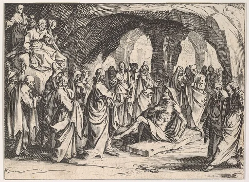 The Resurrection of Lazarus (La Resurrection de Lazare), set in a cave, from the series 'The New Testament' (Le Nouveau Testament)