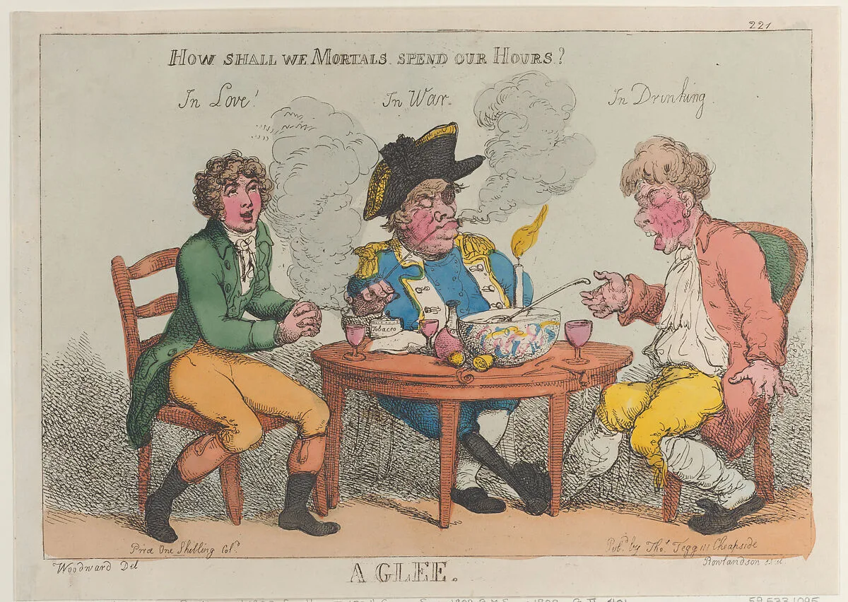 A Glee — George Murgatroyd Woodward|Thomas Tegg|Thomas Rowlandson