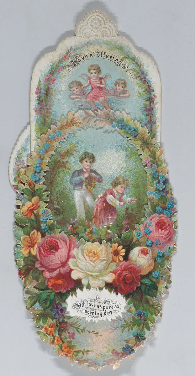 Valentine - Mechanical - romantic symbolism — Anonymous, British, 19th century