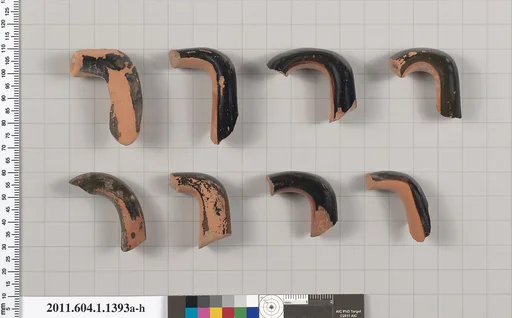 Terracotta fragments of kylikes (drinking cups)