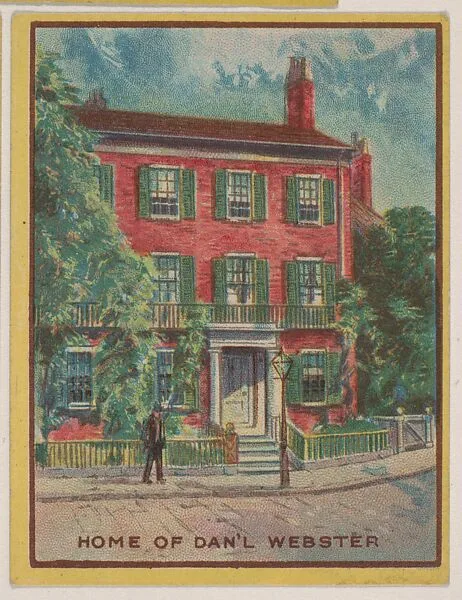Home of Dan'l Webster, collector card from the Famous Buildings series (D30), issued by the Weber Baking Company — Weber Baking Company