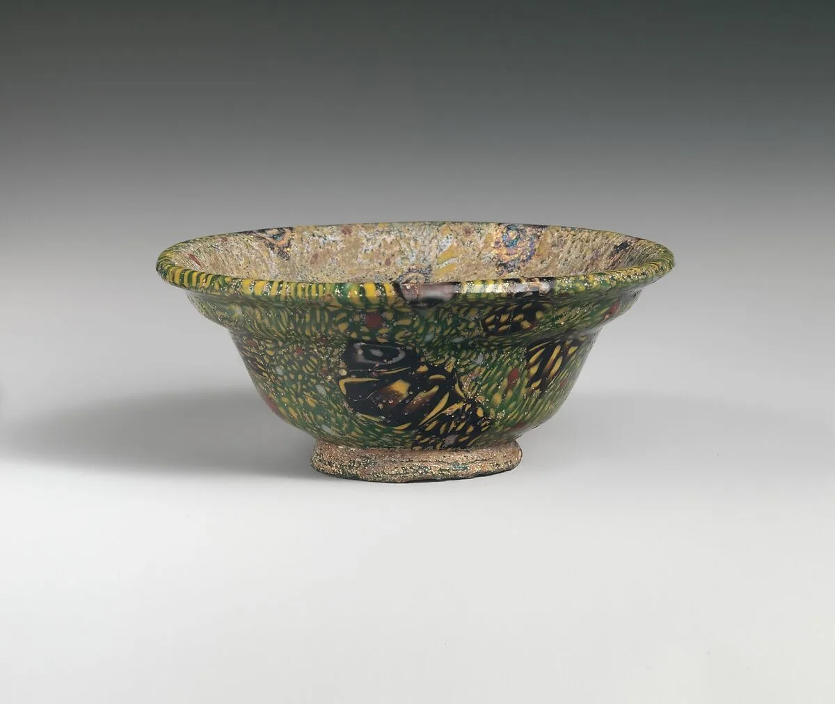 Glass mosaic carinated bowl — Unknown