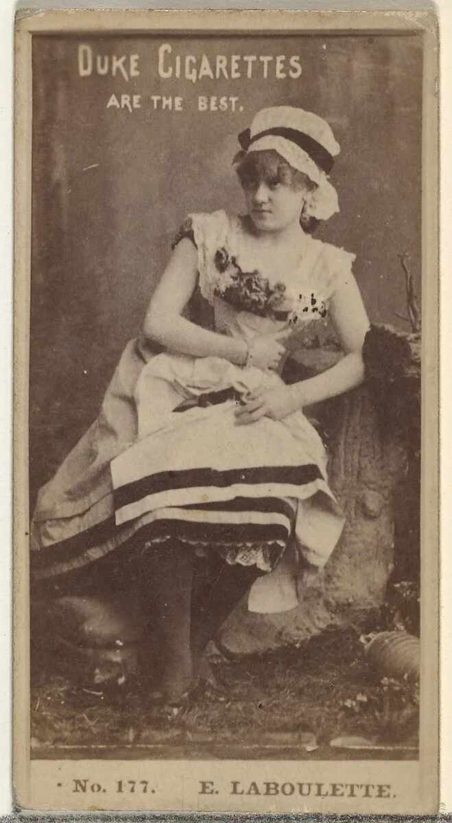 Card Number 177, E. Laboulette, from the Actors and Actresses series (N145-6) issued by Duke Sons & Co. to promote Duke Cigarettes — W. Duke, Sons & Co.