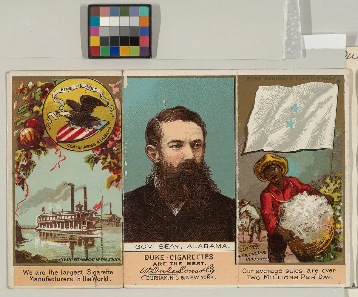 Governor Seay, Alabama, from "Governors, Arms, Etc." series (N133-2), issued by Duke Sons & Co. — W. Duke, Sons & Co.