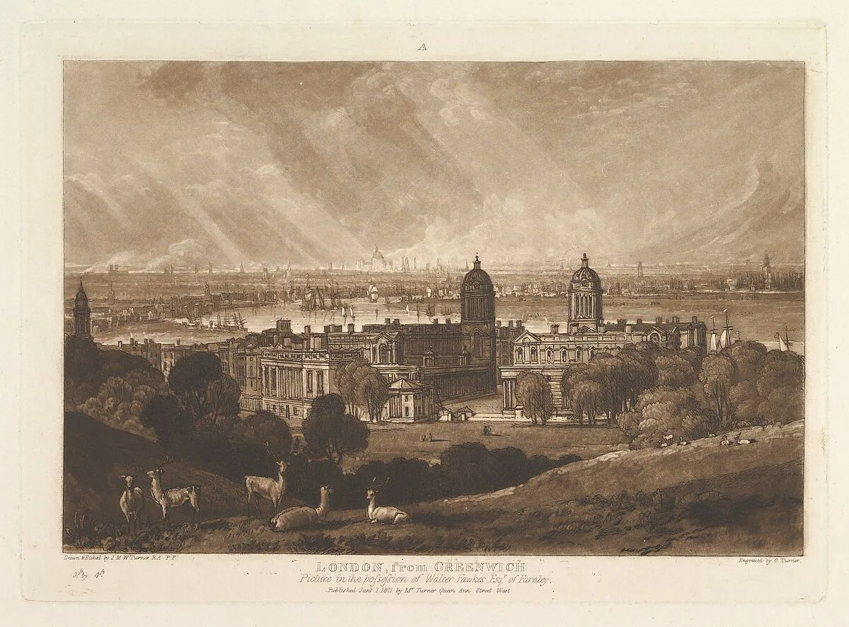 London from Greenwich (Liber Studiorum, part V, plate 26) — Joseph Mallord William Turner|Charles Turner|Joseph Mallord William Turner