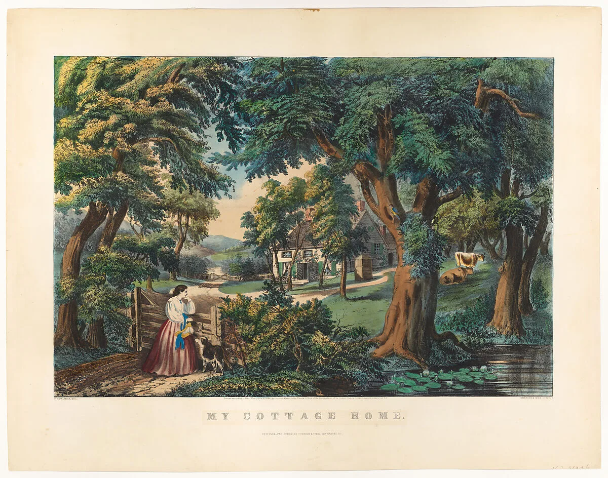 My Cottage Home — Currier & Ives|Frances Flora Bond Palmer