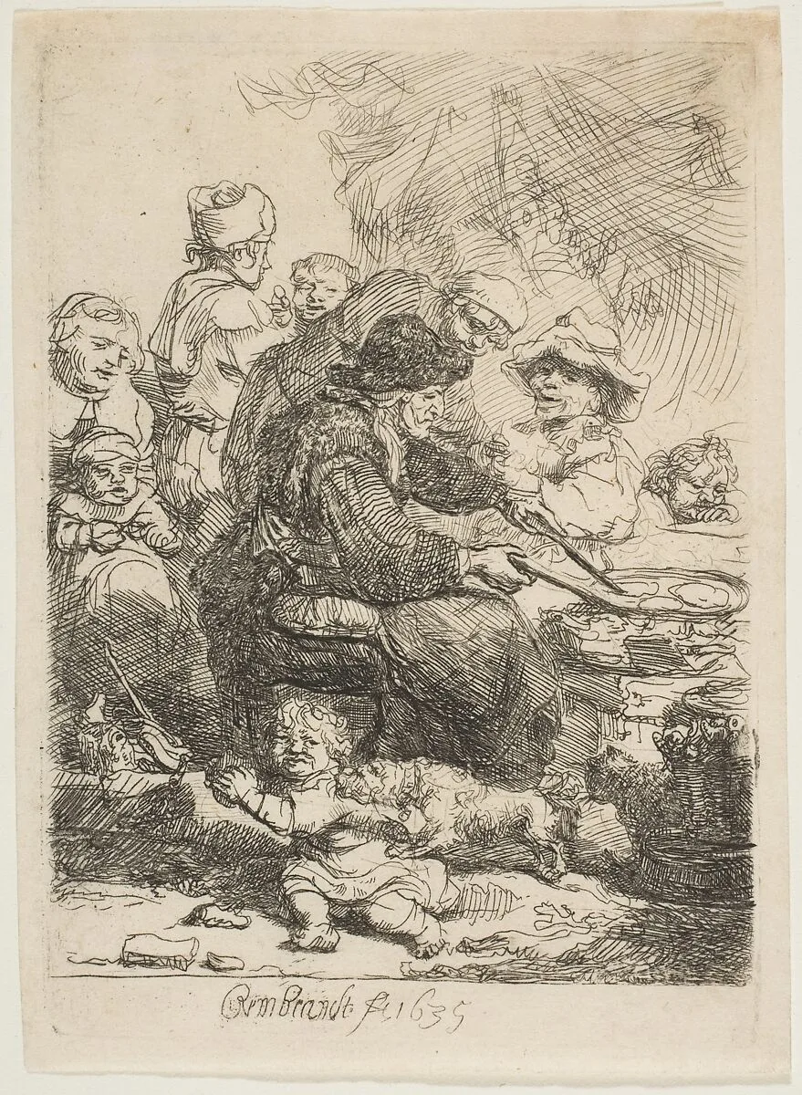 The Pancake Woman — Rembrandt (Rembrandt van Rijn)