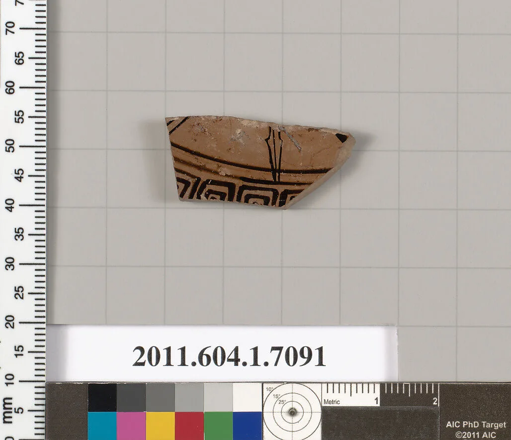 Terracotta fragment of a kylix (drinking cup) — Douris