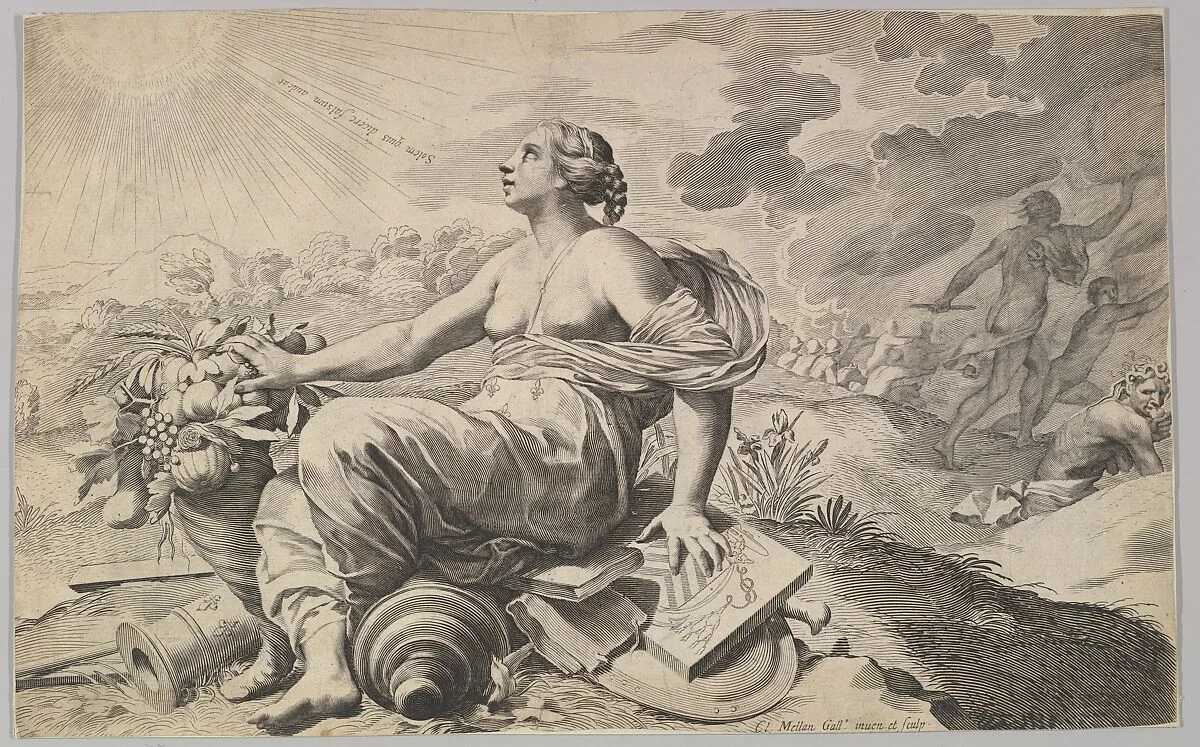 Allegory of France with the Arms of Richelieu (Allégorie sur la Paix) — Claude Mellan|Cardinal Duc de Richelieu